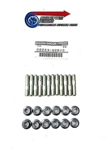 Genuine Nissan Exhaust Manifold Studs & Lock Nuts Kit For R34 GTR Skyline RB26 - Picture 1 of 4