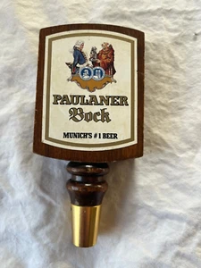 RARE VINTAGE Paulaner Munich Bock Wood Tap Handle - Picture 1 of 3