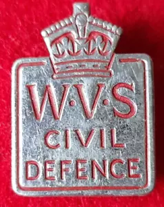 ARP Women's Voluntary Service For Civil Defence (WVS) Lapel Badge 1939-47 - Picture 1 of 2