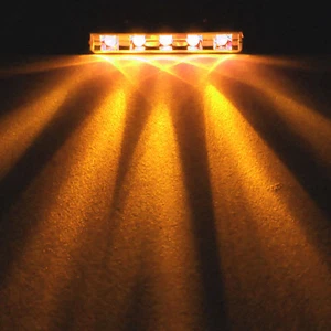 Amber 5 LED Pod Neon Under Glow Accent Light Kit for Motorcycle Car Boat Truck - Picture 1 of 3