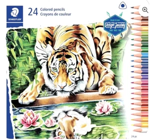 Staedtler Color Pencils Set 24-Pc 3.0 mm Lead Break Resistant Metal Tin 24 Pk - Picture 1 of 9