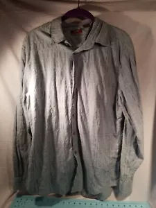 Camisa para hombre NYNE azul a cuadros manga larga con cuello con botones - talla grande - Imagen 1 de 12