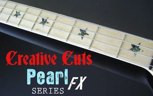 Stars BLACK PERLE Griffbrett Marker Inlay Stern Aufkleber Aufkleber für Fender P BASS - Bild 1 von 4
