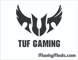 Asus TUF Gaming with Text Computer PC Case Window Applique Decal (Color Choices) - Foto 1 di 3