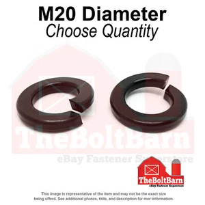 M20 Class 10 Split Lock Washers Plain (Pick Quantity) - Picture 1 of 7