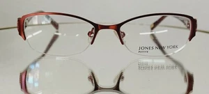 Original JONES NEW YORK J128 Petite Eyeglasses  48-16-130 NEW Burgundy metal - Picture 1 of 11