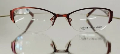 Gafas pequeñas originales JONES NEW YORK J128 48-16-130 NUEVAS metal borgoña Foto 1 de 4