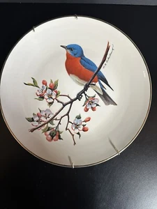 Avon Bluebird Blue Bird North American Songbird Plate Don Eckelberry Design - Picture 1 of 4