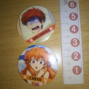 Insignia de lata A73182 mensual para niñas Nozaki-kun (Gekkan Shōjo) Chiyo + Mikoshiba - Imagen 1 de 4