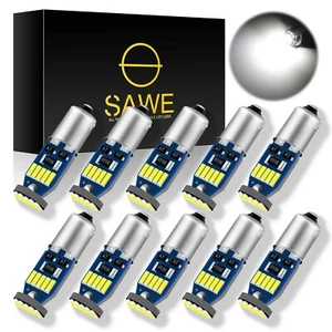 10 x Ultra White T11 BA9S T4W H6W 1985 3014 15-SMD LED Car Wedge Side Light Bulb - Picture 1 of 5