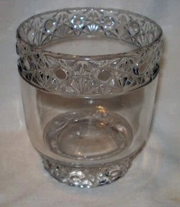 Antico vaso vaso cucchiaio O’Hara EAPG Bartholdi cristallo trasparente piedi 4 7/8” - Foto 1 di 4