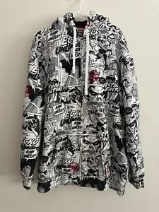 Ecko Unlimited Comic Strip Graphic Art All Over Hoodie White Black Size 3XL - Picture 1 of 8