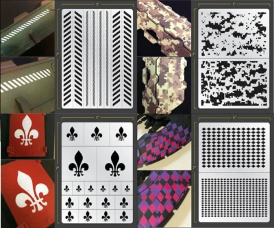 Fallout/Chapter Customizer Airbrush Stencils For W40k ,Sci Fi/Fantasy Miniatures