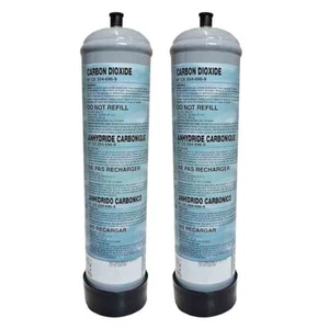 2 CO2 Einwegflaschen 600gr. für Aquarien mit Anschluss M10x1 - Bild 1 von 1