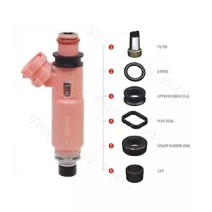 Kit de sello de reparación de 6 inyectores de combustible para Lexus ES300/ES330/RX330/RX400H 3.0#2970002 - Imagen 1 de 7