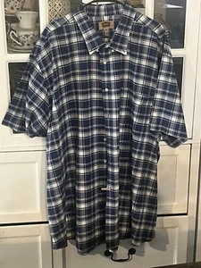 The Foundry Supply Company Men’s Plaid Shirt Size 4XLT Navy Easter - Picture 1 of 3