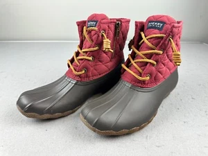 NWOB SPERRY Top-Sider Quilted Red Duck Waterproof Rubber Boots STS93028 - Picture 1 of 11