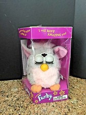 VINTAGE RARE FURBY ORIGINAL1998 MODEL 70-800 TIGER ELECTRONICS GRAY/PINK/SPOTS