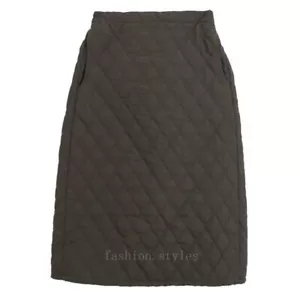 Gonna donna puffer trapuntata imbottita slim fit spessa elastica vita invernale calda casual - Foto 1 di 19
