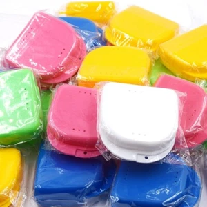 Dental Orthodontic Retainer Denture Storage Case Mouthguard Container Box 5Color - Picture 1 of 25