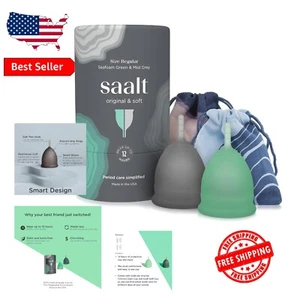 Comfortable & Safe Twin Pack Silicone Period Cups - Ideal for Active Lifestyles - Picture 1 of 9