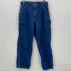 Jeans Carhartt vintage foderato in flanella tasche da falegname blu taglia 33x30 uomo - Foto 1 di 12