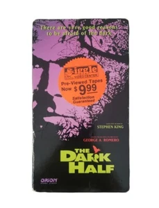 TESTED The Dark Half Stephen King VHS George A. Romero Starring Timothy Hutton - Picture 1 of 3
