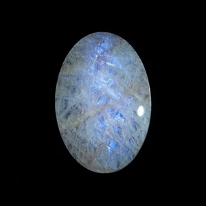 40x27mm Belomorite moonstone (Peristerite) blue flash natural stone cabochon - Picture 1 of 4