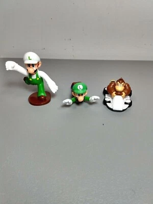 McDonalds Happy Meal Toys Lote de 3 Figuras de Acción Nintendo Luigi Donkey Kong Foto 1 de 4
