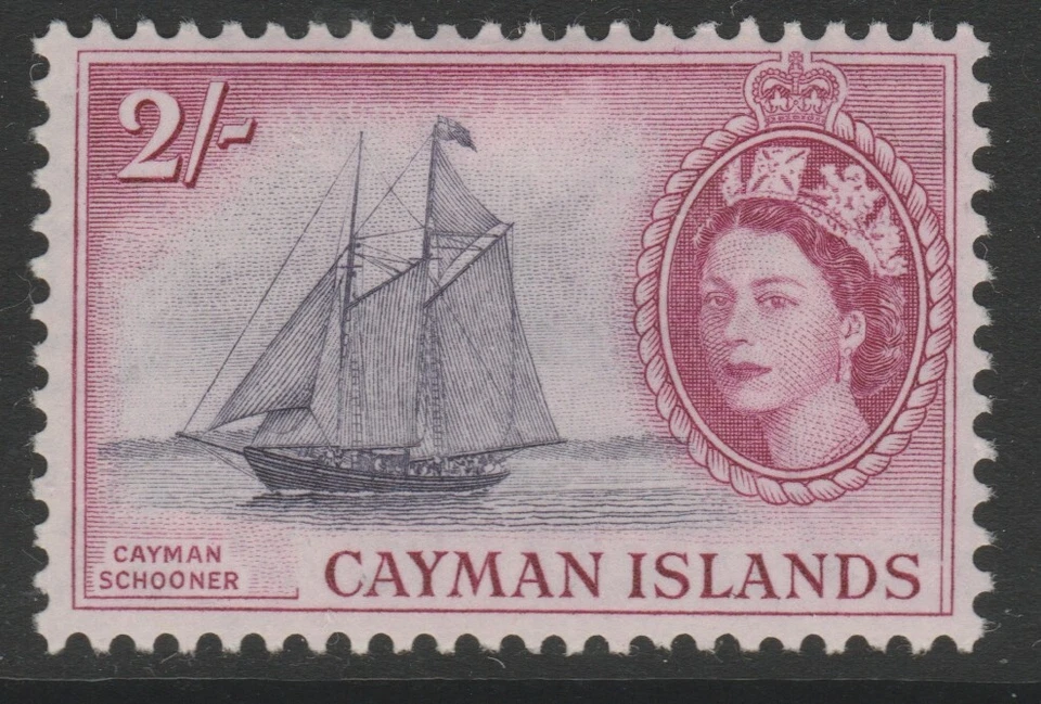 Cayman Is MINT sg159 EII 1953-63 2 slate-violet & reddish purple - Image 1 of 2