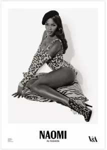 NAOMI CAMPBELL by HERB RITTS - A1 POSTER für V&A Ausstellung NAOMI IN MODE @Neu - Bild 1 von 2