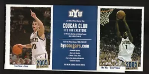 Brigham Young Cougars--2005-06 calendario de bolsillo de baloncesto/gimnasia/voleibol - Imagen 1 de 2