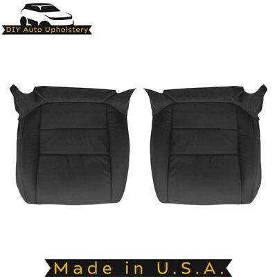 For 2005-2008 Acura TL Driver & Passenger Bottom Leather Seat Cover Black - Image 1 of 4
