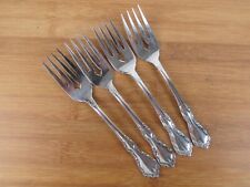 Set of 4 FOUR Oneida Stainless MANSION HALL Salad Forks 6 1/4 Distinction Deluxe
