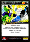 DBZ Dragon Ball Z TCG Panini Perfection C14 Black Unstable Punch Foil