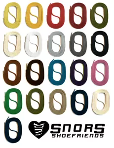 SNORS LACCI CERATI TONDI 18 colori 45-150cm 2-3mm, Cotone, cinturino per scarpe - Picture 1 of 38