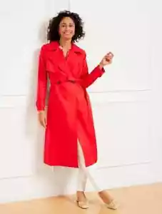 Belted Trench Coat at Talbots, color RED PEPPER, NWT $269, All size a available - Picture 1 of 5