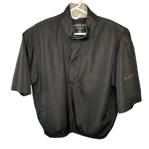 Chaqueta Dryjoys by FootJoy 1/4 Cremallera Para Hombres Grande a Presión SS Forrada para Lluvia Golf Negra - Imagen 1 de 12