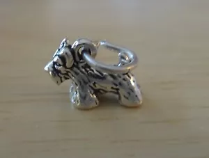 Ciondolo cane argento sterling 3D PICCOLO 8x11 mm Cairn Scottie Scottish Terrier - Foto 1 di 5