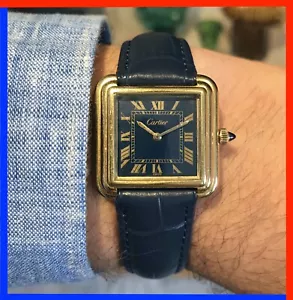 Vintage 1975 Cartier Stepped Tank 27mm Unisex Gold plated, Manual wind/ serviced - Picture 1 of 24