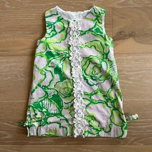 Lilly Pulitzer Green Girl's Shift Dress sz 4 - Picture 1 of 4