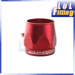 US STOCK -16AN 16AN AN16 Aluminum HEX Finishers Fuel Hose Clamp Finishers Red - Foto 1 di 6