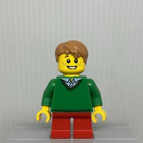 LEGO Town twn242 Boy Green V-Neck Sweater Ferris Wheel Rider Minifigure 10247
