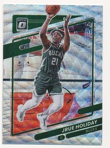 JRUE HOLIDAY 2021-22 DONRUSS OPTIC SILVER WAVE PRIZM #40 BUCKS MINT - Bild 1 von 2