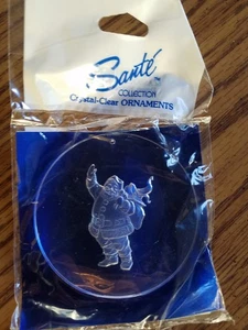 Sante Vintage Adorno de Navidad Acrílico 1977 Papá Noel 3" Colgante Hecho en EE. UU. - Imagen 1 de 3