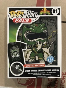 Pop 01 Green Ranger Dragonzord V2 & Pint Figure Limited T-Shirt SMALL - Size S - Picture 1 of 3