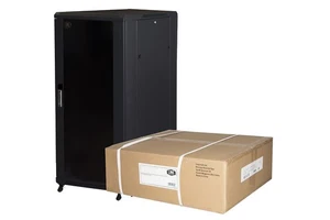 ARMADIO RACK 19" PER RETI 27U (A)1388 (L)600 (P)800 COLORE NERO PORTA VETRO DISA - Foto 1 di 6