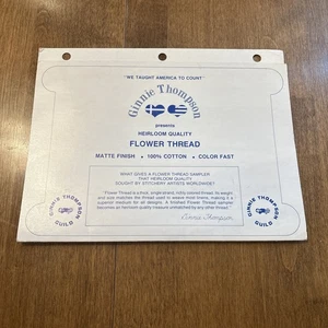 TABLA DE MUESTRA DE COLOR HILO DE FLORES GINNIE THOMPSON DE COLECCIÓN - Imagen 1 de 3