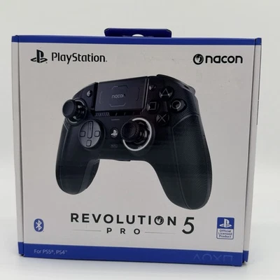 New Nacon Revolution 5 Pro Black Wireless Gaming Controller for PS5 PS4 PC - Image 1 of 4