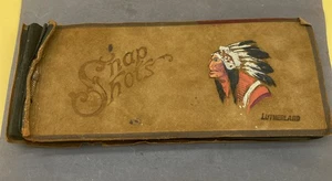 Rare Antique SNAP SHOTS Leather Photo Album Mohawk Indian (1900’s) Complete! - Picture 1 of 12